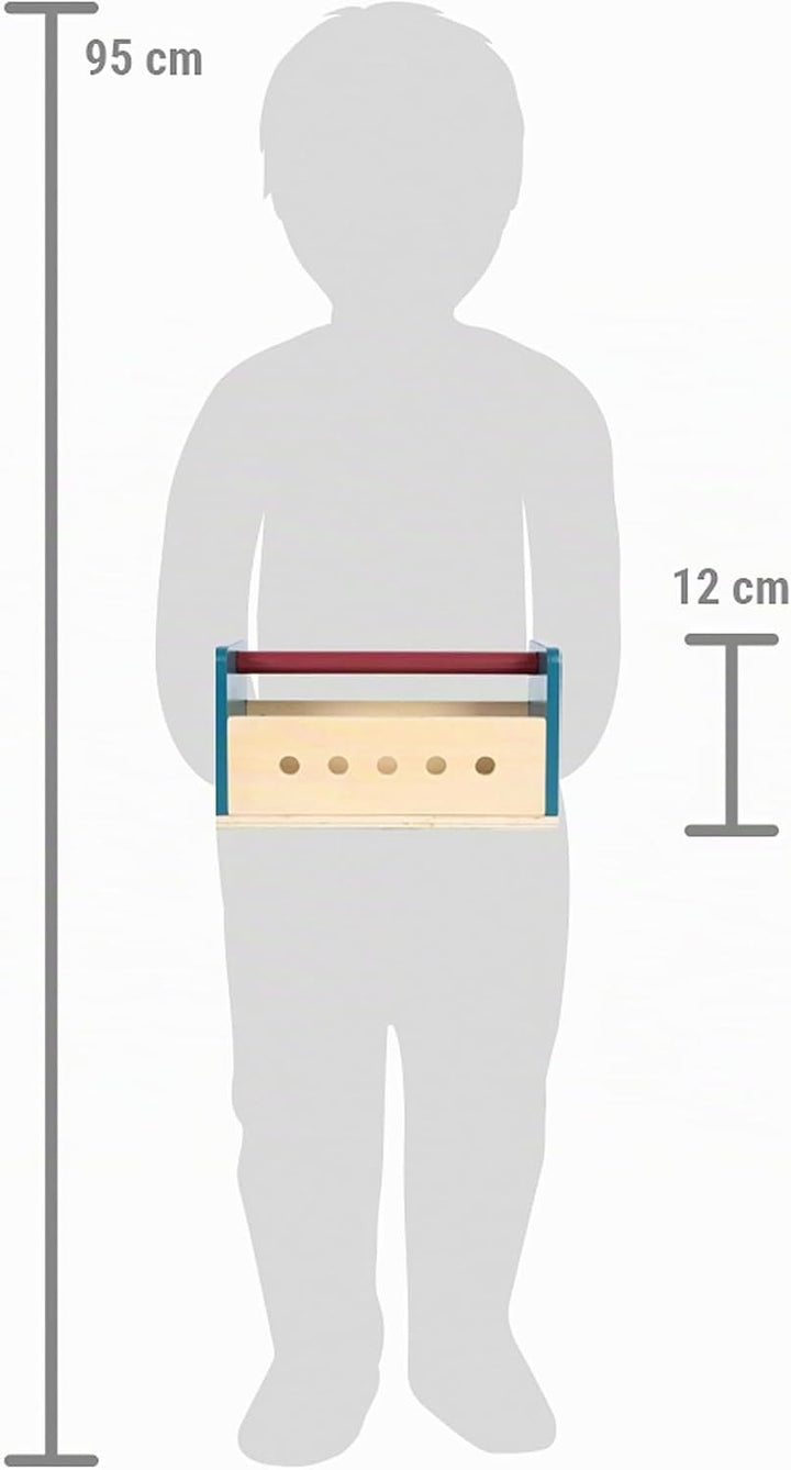 small foot Werkzeugkasten und Werkbank „Workshop“, mit Werkzeug und Zubehör aus Holz, für Kinder ab