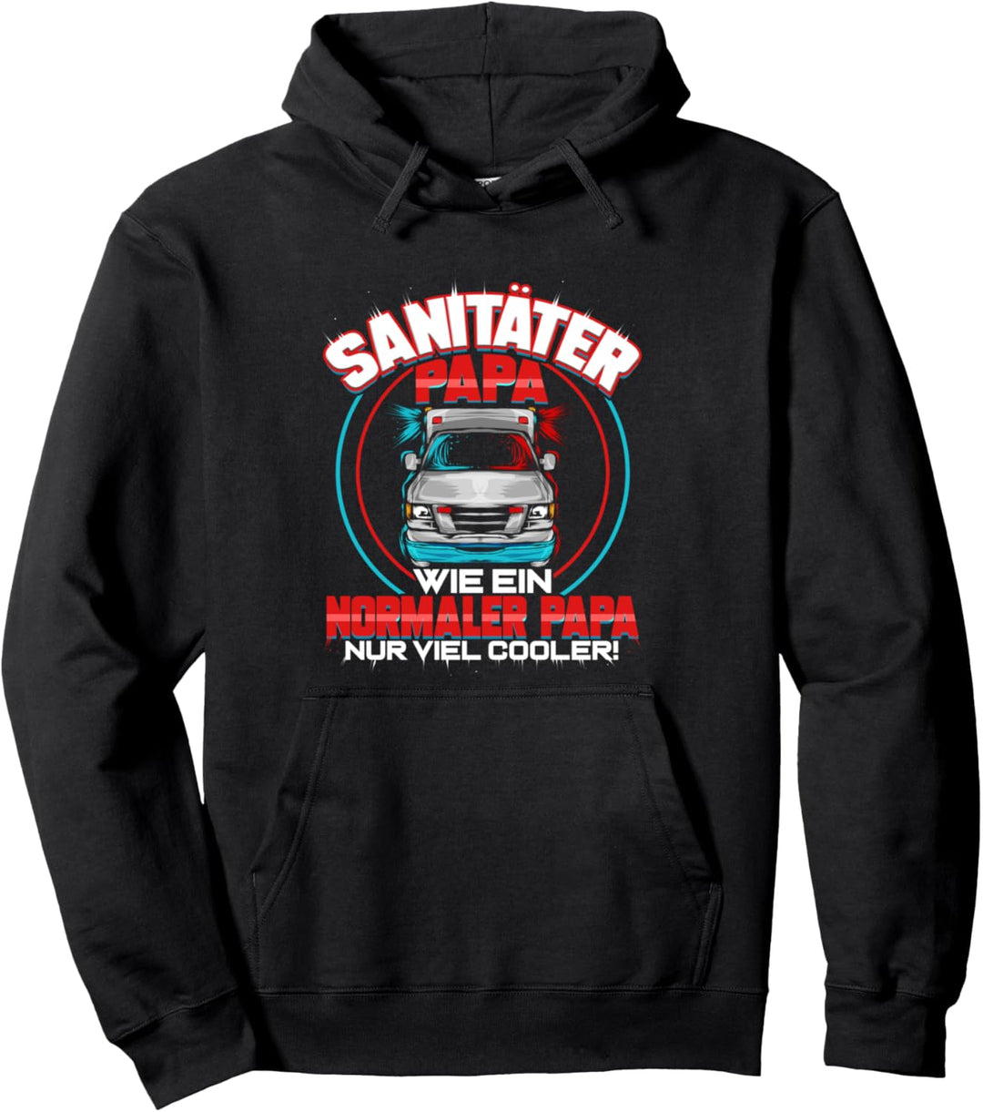 Sanitäter Papa Krankenwagen Vater Rettungshelfer Pullover Hoodie