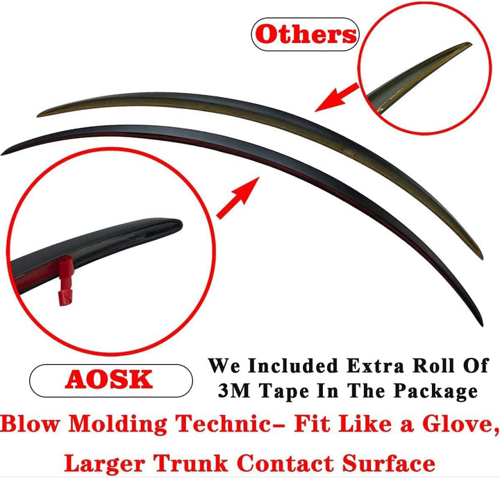 AOSKonology für Tesla Model Y Spoilerflügel OEM Stil ABS Kohlefaser Muster für 2020–2023 Tesla Model