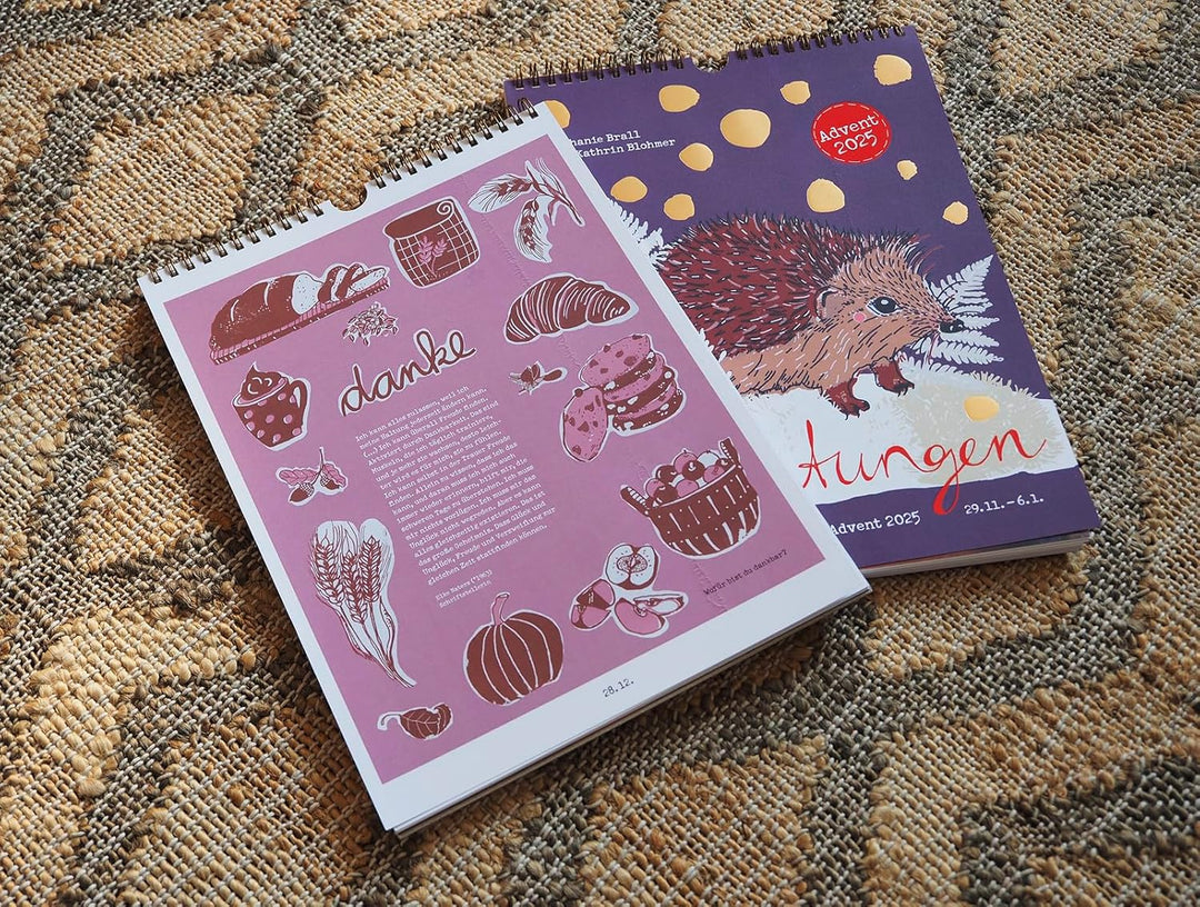 Lichtungen Advent 2025: Adventskalender mit kreativen Ideen, Rezepten, Handlettering, Upcycling-Tipp