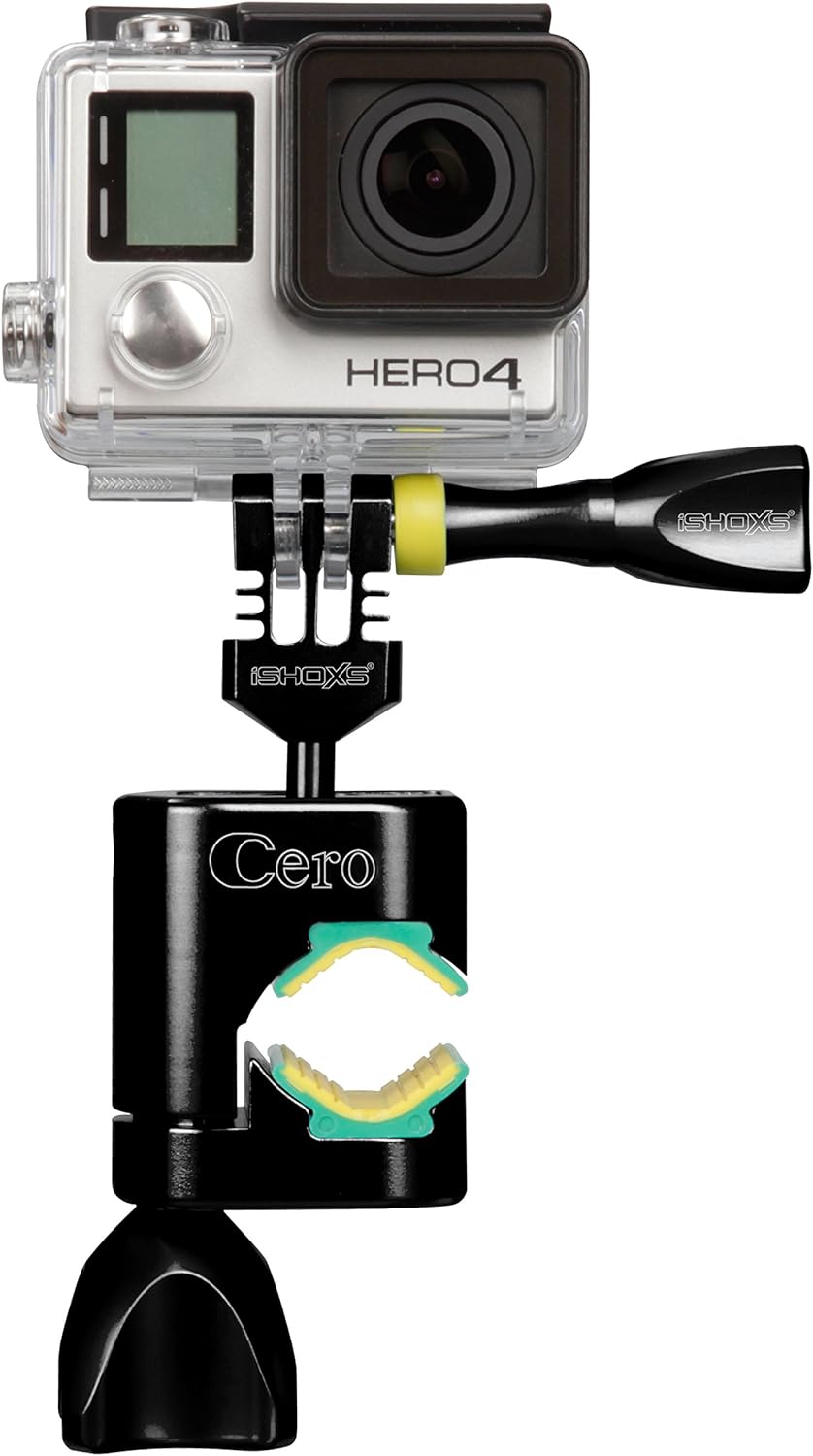iSHOXS Cero | Action Cam Lenkerhalterung | Professioneler Aluminium Halter passend für GoPro Hero un