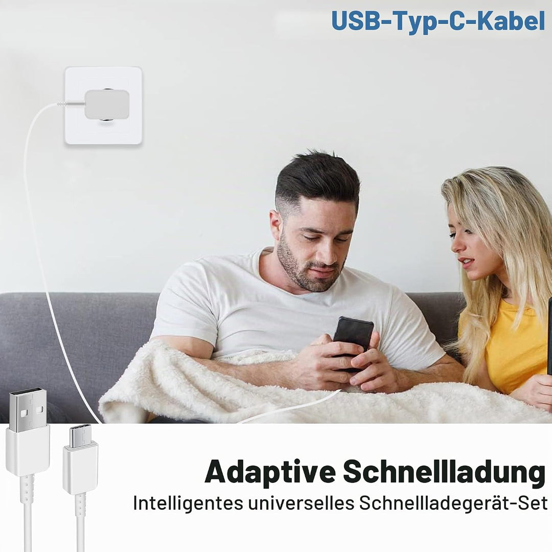 3er Pack USB Ladegerät mit Ladekabel Original USB Typ-C für Samsung Galaxy A15 A14 A13 A04S A71 A55