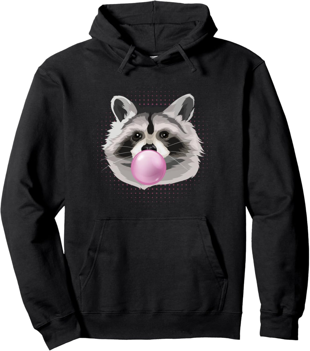 Tier des Waldes Trash Panda Süsses Kaugummi Waschbär Pullover Hoodie