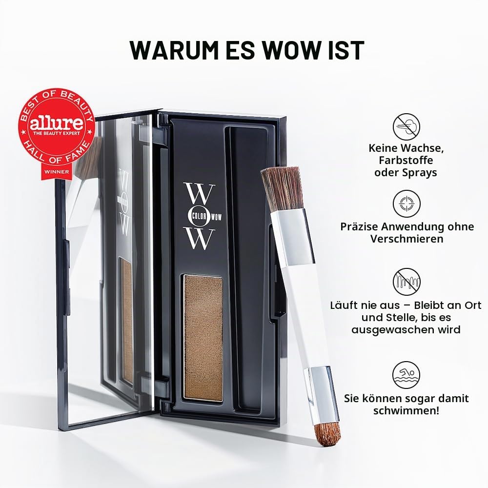Color Wow Root Cover Up Ansatzpuder, Haar Concealer Kaschieren vom Haaransatz für Frauen &amp; Männer, H