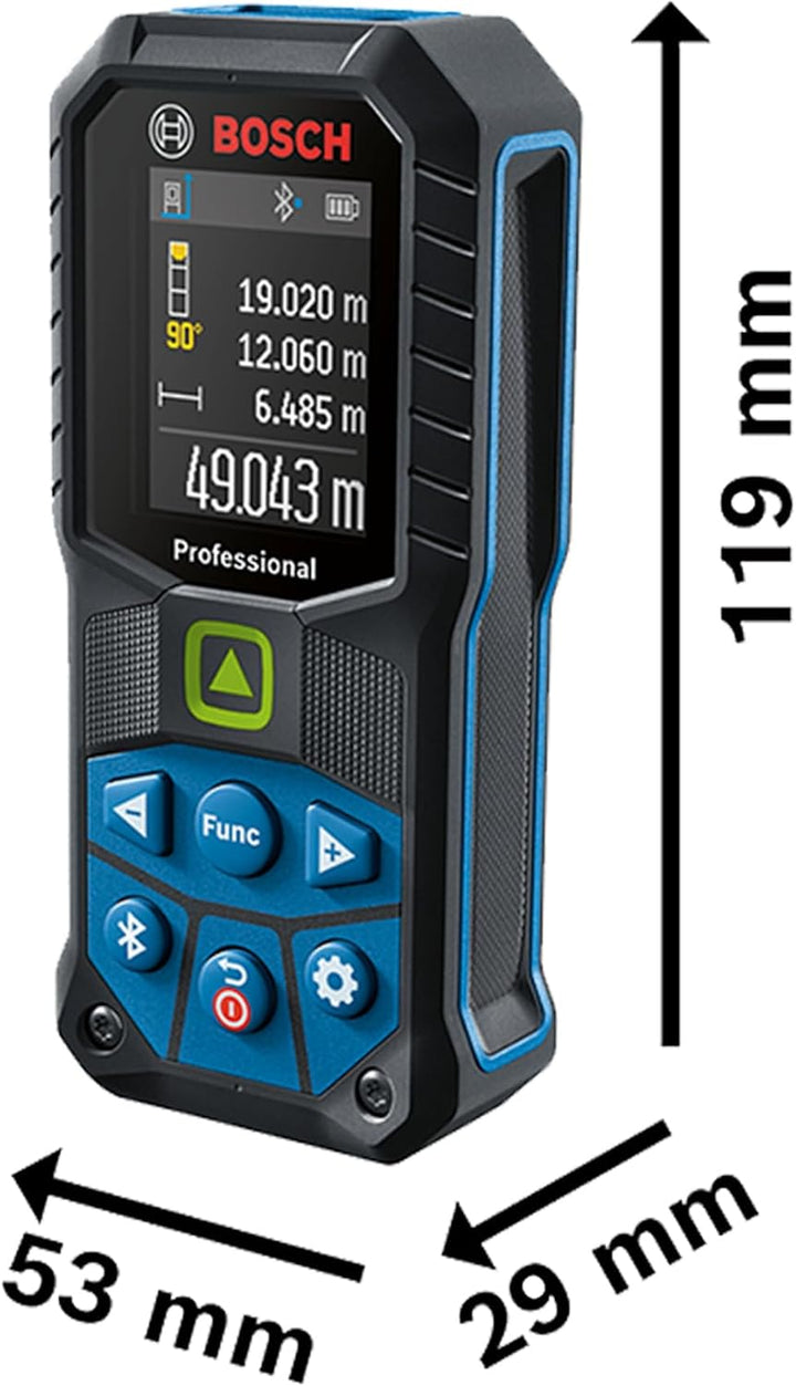 Bosch Professional Laser-Entfernungsmesser GLM 50-27 CG (grüner Laser, Reichweite: bis 50 m, robust,