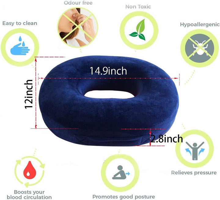 Orthopädisches Ring-Gedächtnis-Schaum-Kissen - Donut-Kissen zur Linderung von Hämorrhoiden, Steissbe