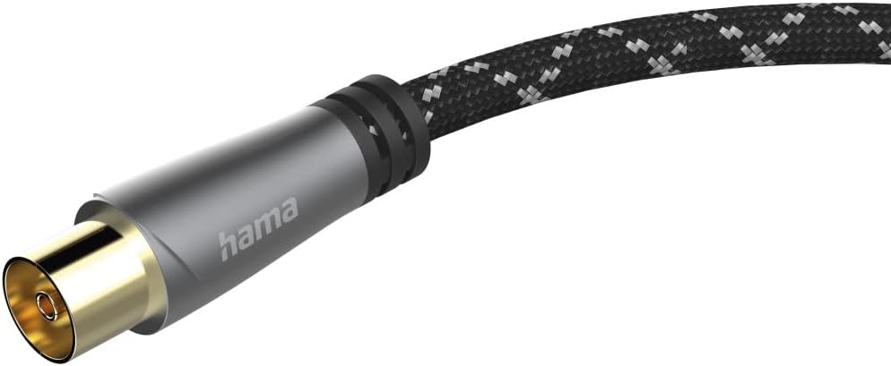 Hama Antennenkabel Koax 10 m lang 120 dB (Koax Stecker - Kupplung, Koaxialkabel HD TV, 8K, zur Verbi