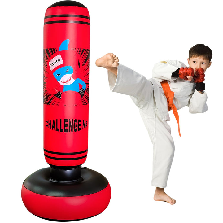 SUNSHINEMALL Boxsack für Kinder Boxen Dummy aufblasbare Cool Spass Spielzeug für Jungen Sport Gesche