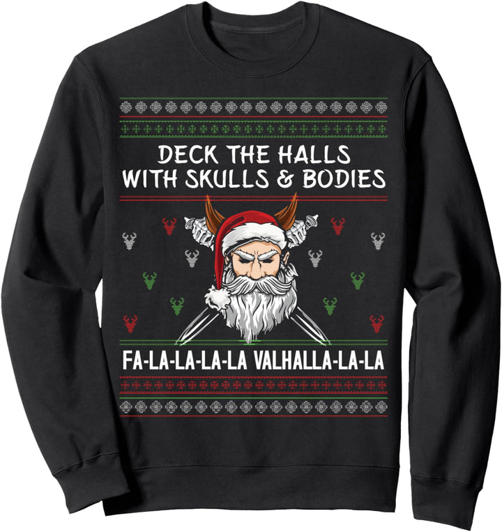 Mythologie Wikinger Santa Norse Ugly December Ugly Christmas Sweatshirt