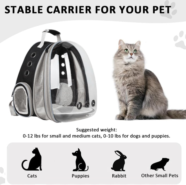 Erweiterbar Katzenrucksack Hunderucksack, Vorderrucksack für Katzen und Kleine Hunde, mit transparen