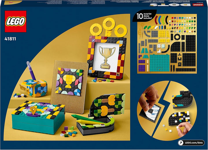 LEGO 41811 DOTS Hogwarts Schreibtisch-Set, DIY Harry Potter Zubehör für die Schule, Bastelset-Deko u