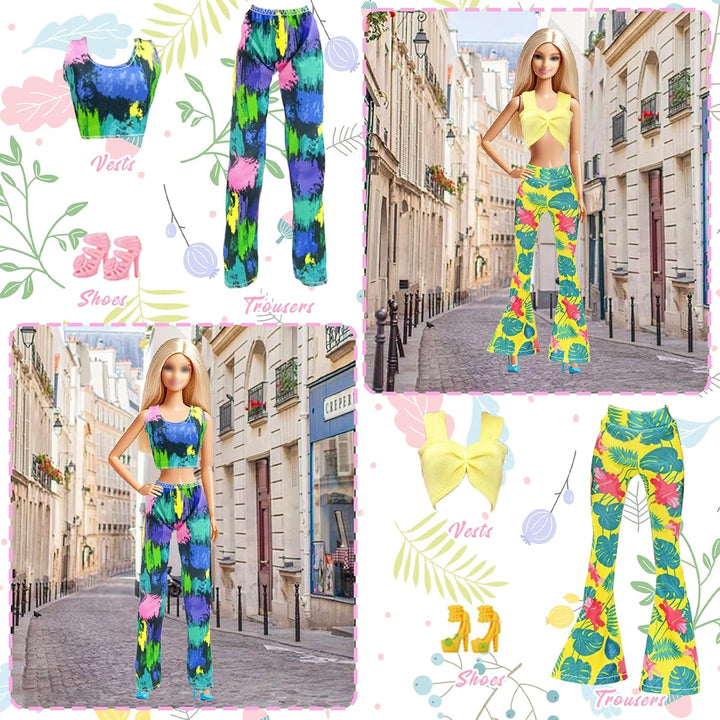 43 Kleidung Camping Sets Kompatibel mit Barbie 11.5inch Puppe, 1 Zelt 1 Liegestuhl 4 Oberteile 4 Hos