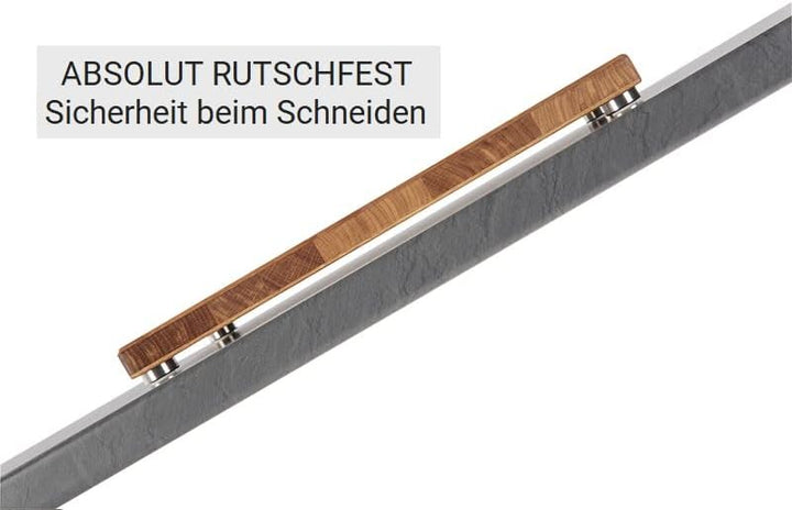 Schneidboard Eiche Inkl. Halter - Grosses Design Schneidebrett Aus Holz Mit Halter - Made in Germany