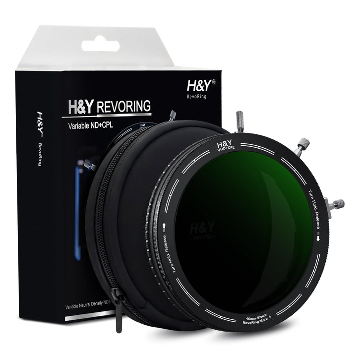 H&Y RevoRing MKⅡ 46 mm, 49 mm, 52 mm, 55 mm, 58 mm, 62 mm Variabler ND-Filter & CPL-Polarisator, 3-i