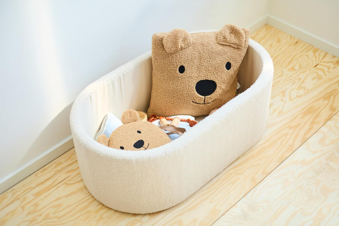 CHILDHOME, 2 in 1 Babywiege, 0-6Monate, Birkenholz und Teddymaterial, Kindertisch, Aktivitätstisch 6