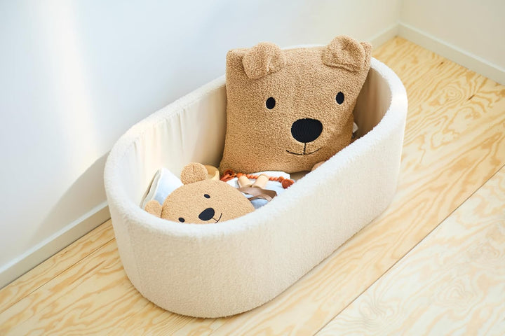 CHILDHOME, 2 in 1 Babywiege, 0-6Monate, Birkenholz und Teddymaterial, Kindertisch, Aktivitätstisch 6