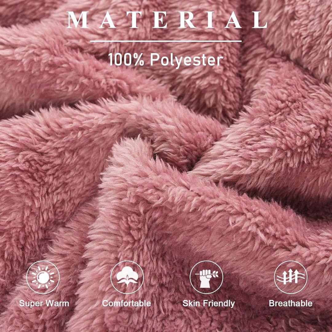 RITOSTA Schlafanzug Damen Winter Thermo Pyjama Lang Fleece Hausanzug Kuschelig Warm Pyjama Set Flaus