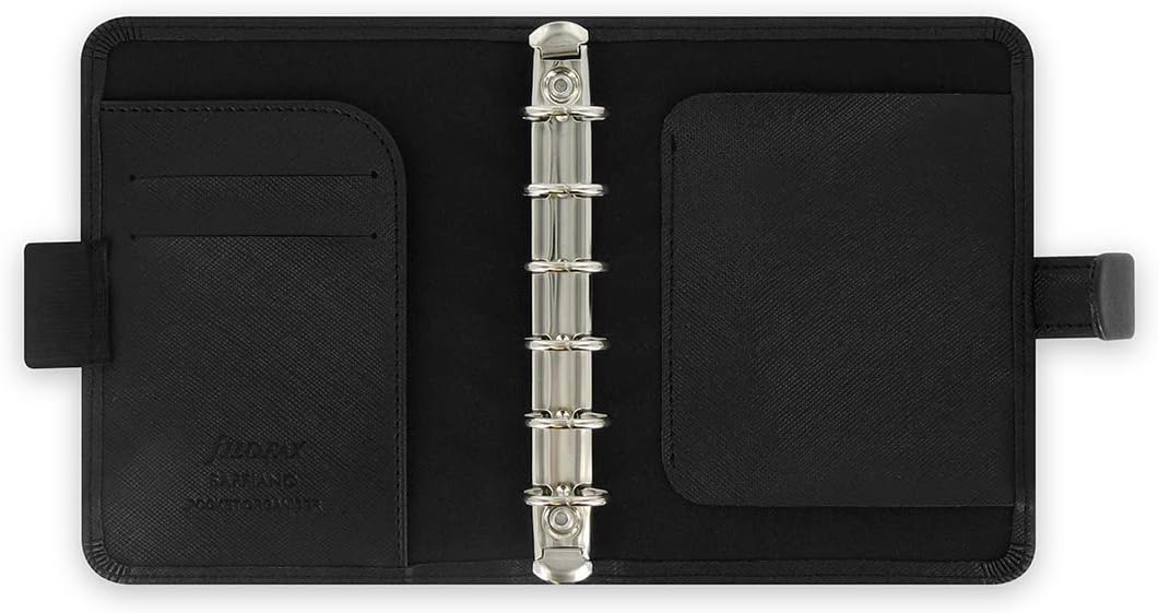 Filofax 22468 Saffiano Organiser, schwarz, schwarz