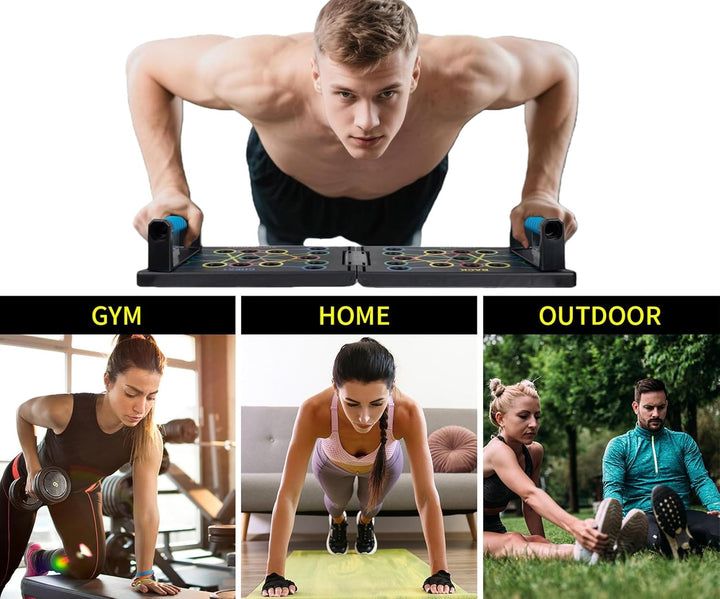 Liegestütze Brett, 24 IN 1 Faltbare Push-Up Liegestütz Brett mit Handgriff für Muskeltraining Effekt