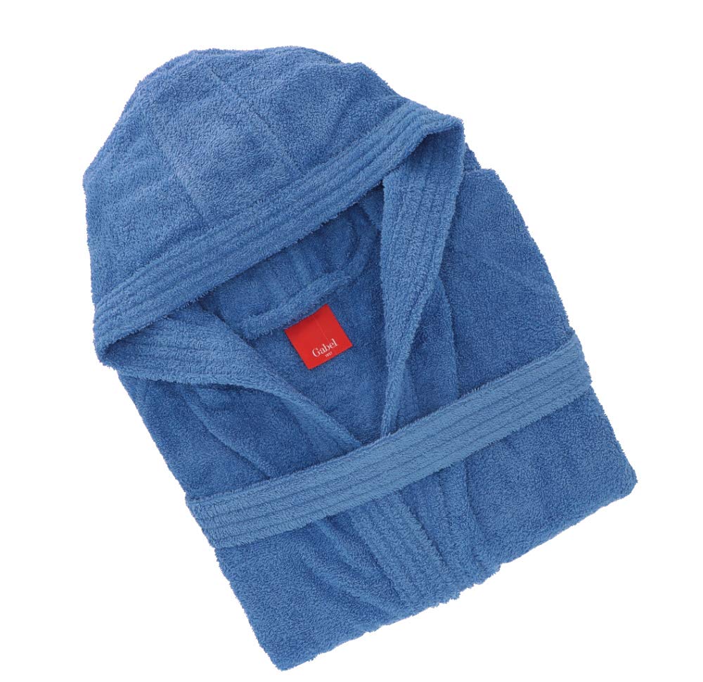 Gabel 09400 5B Bademantel für Erwachsene, 100% Baumwolle. 1x1x1 cm blau, Blau