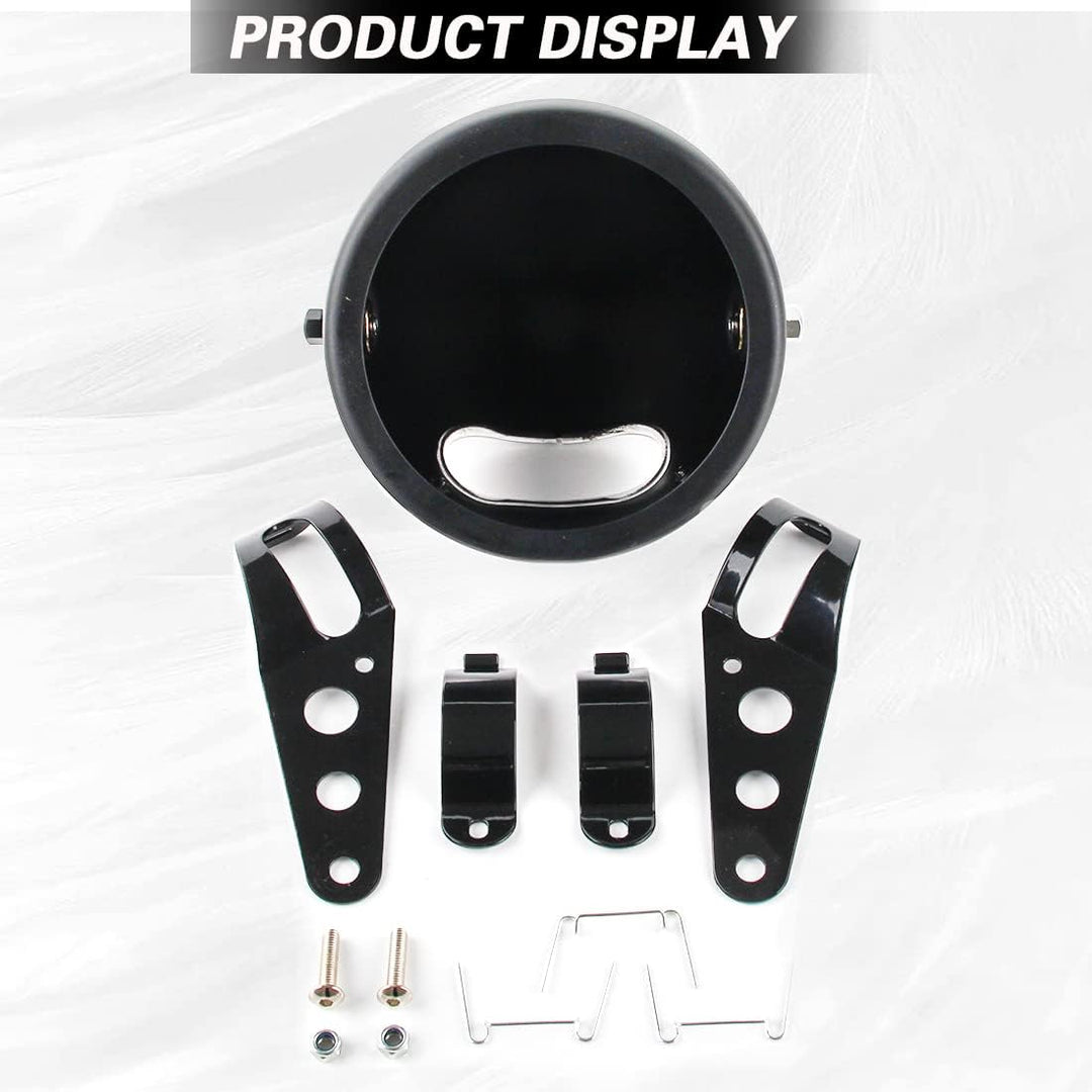 SKUNTUGUANG 5 3/4 5,75 Zoll Led Scheinwerfer Housing Bracket Eimer für Motorrad Schwarz