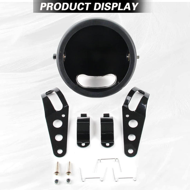 SKUNTUGUANG 5 3/4 5,75 Zoll Led Scheinwerfer Housing Bracket Eimer für Motorrad Schwarz