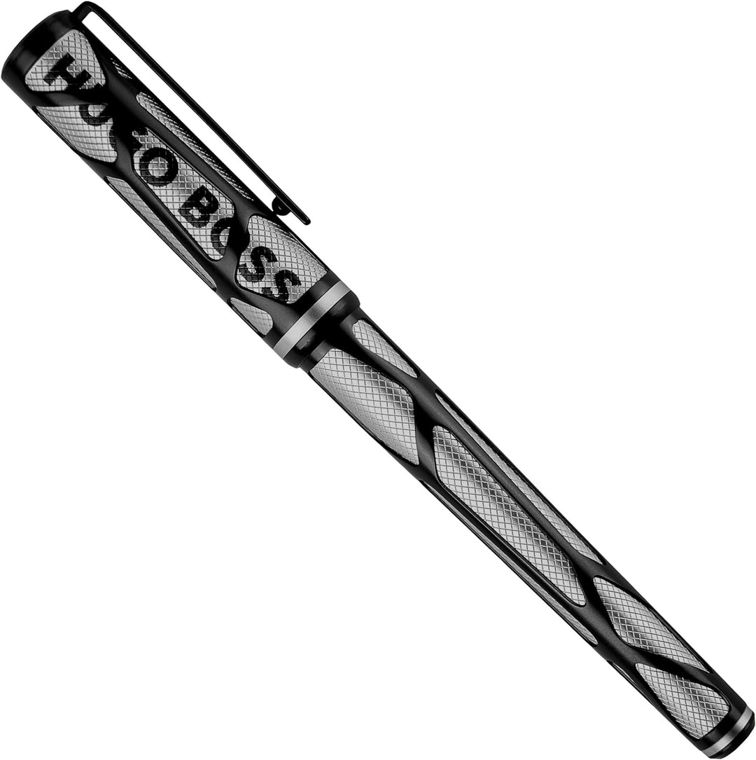Hugo Boss Craft Füllfederhalter aus Messing in der Farbe Chrome, Länge: 14,7cm, Federstärke: M, HSS3