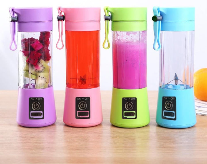 Tragbarer Persönlicher Mixer Smoothie Maker, Mini Mixer für Smoothies und Shakes mit 6 Edelstahlmess