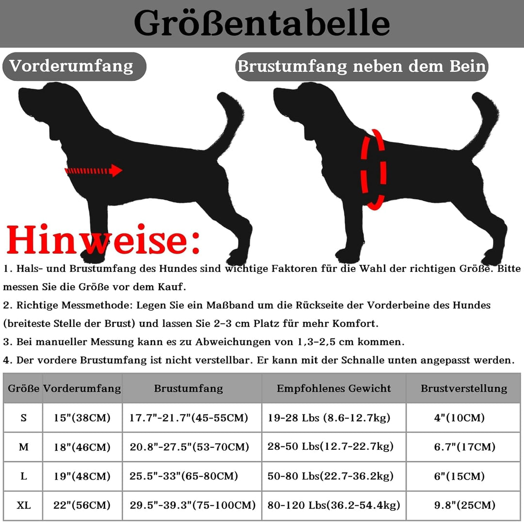 Eeyfarog No Pull Hundegeschirr für kleine mittelgrosse Hunde, reflektierend ausbruchsicher verstellb