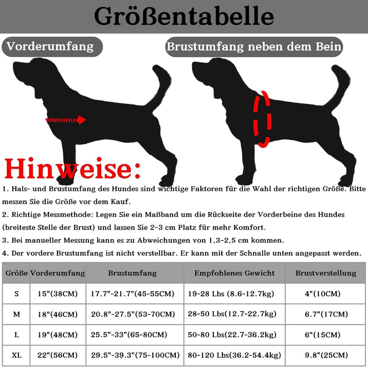 Eeyfarog No Pull Hundegeschirr für kleine mittelgrosse Hunde, reflektierend ausbruchsicher verstellb
