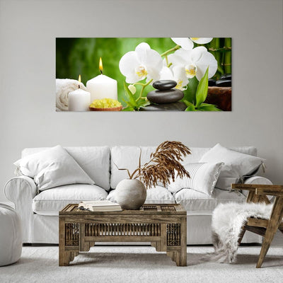 Wandbilder Dekoration Wohnzimmer Blume aromatherapie spa Panorama Bilder auf Leinwand 120x50cm Leinw