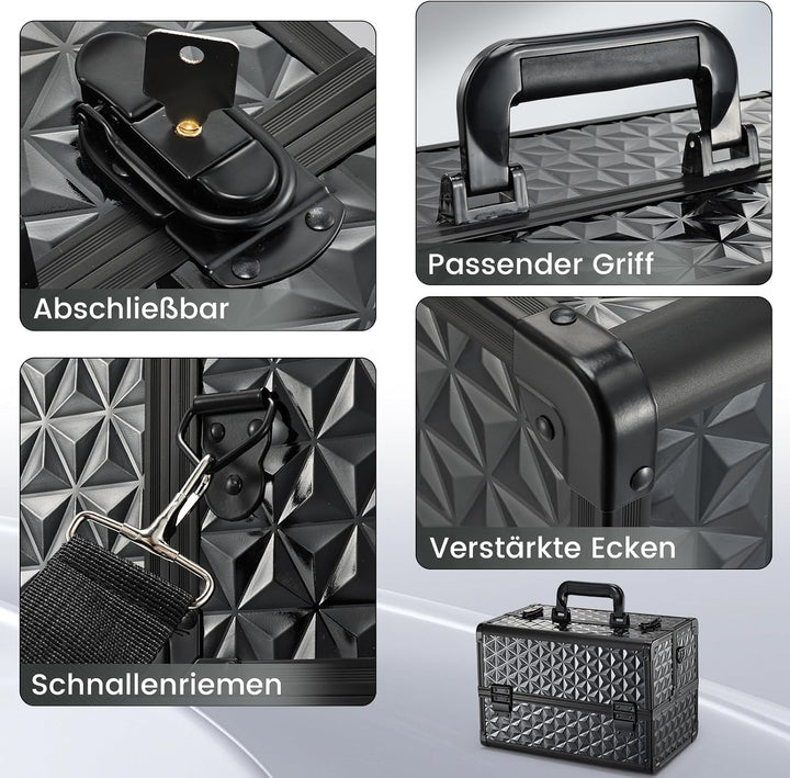 Kosmetikkoffer Schminkkoffer Make up Organizer Friseur Koffer Multikoffer Grosser Friseurkoffer Leer