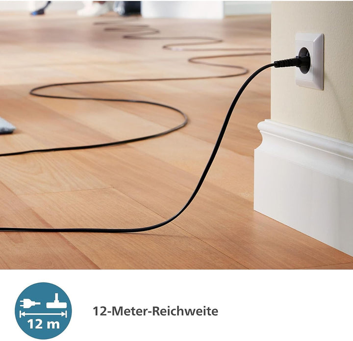 Philips 6000-Series Beutelstaubsauger Performer LED - 900 W Motor, TriActive+ LED-Düse, HEPA, 9 m, L