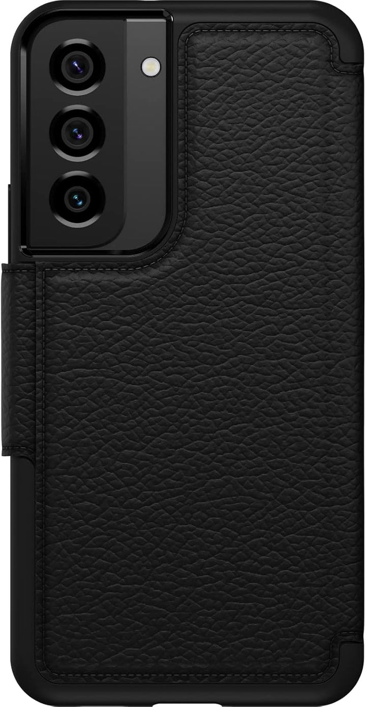 OtterBox Strada Hülle für Samsung Galaxy S22, stossfest, sturzsicher,Premium Lederfolio mit zwei Kar