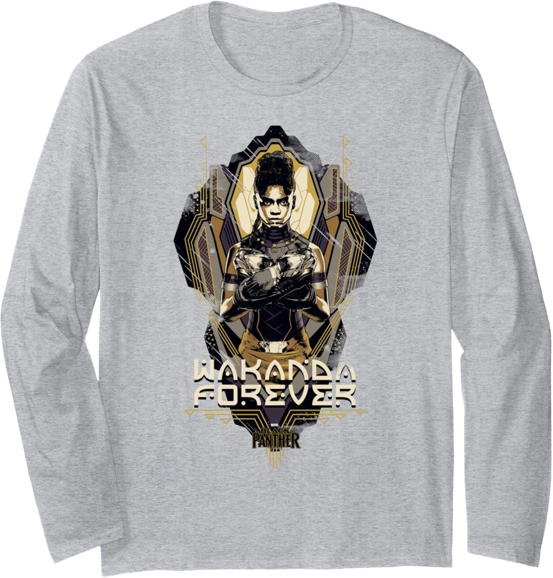 Marvel Black Panther Shuri Wakanda Forever Portrait Langarmshirt