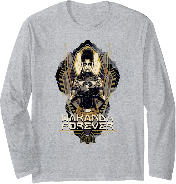 Marvel Black Panther Shuri Wakanda Forever Portrait Langarmshirt