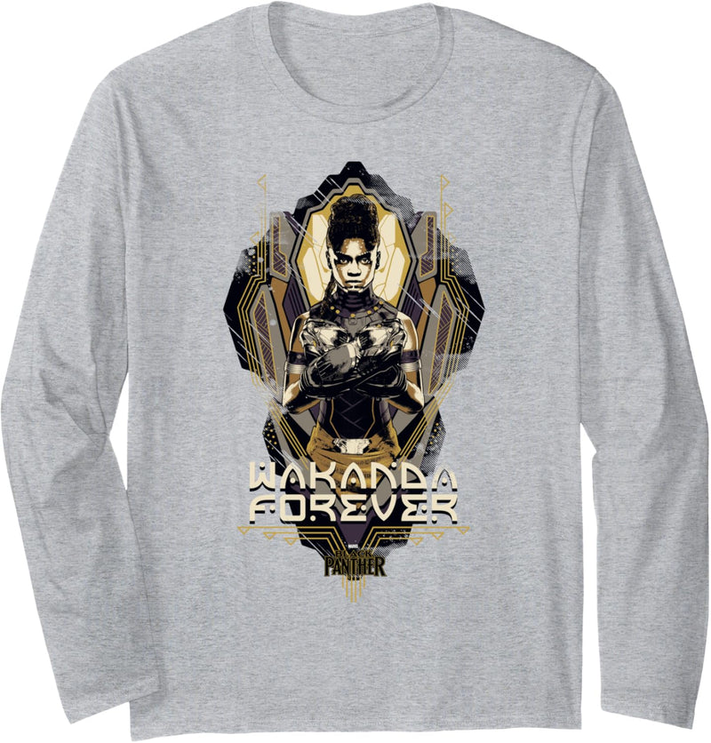 Marvel Black Panther Shuri Wakanda Forever Portrait Langarmshirt