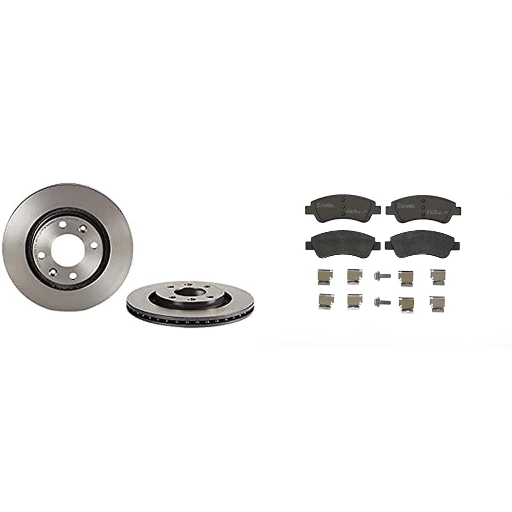 Brembo 09.8695.11 COATED DISC LINE Bremsscheibe - Paar & P 61 066 Bremsbelagsatz, Scheibenbremse - (