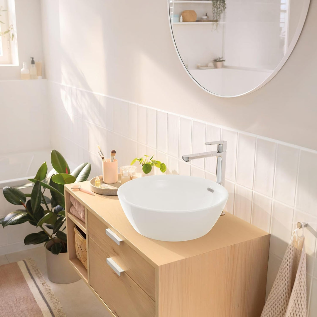 Hansgrohe Rebris S 72524001 zeitgenössische Waschbeckenarmatur mit 1 Griff, 1 Loch, 30,5 cm hoch, Ch