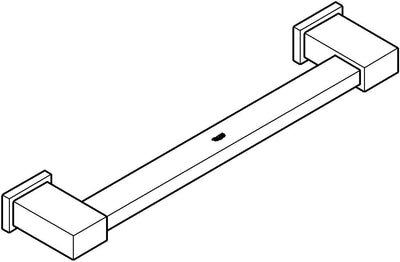 Grohe Essentials Cube Badaccessoires 392mm chrom, 40514001 392 mm (Stichmass 340 mm) Eckig, 392 mm (