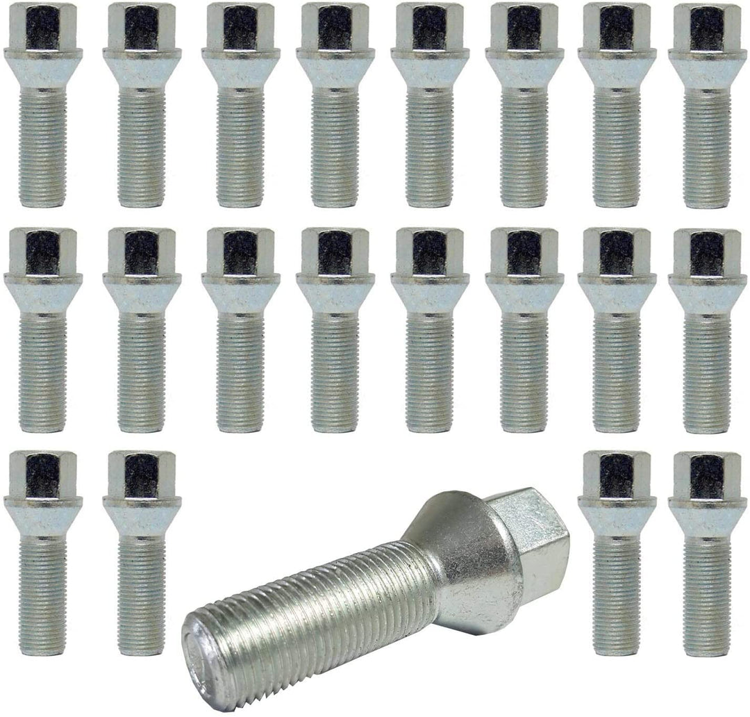 TRACER 20 Radschrauben Radbolzen M12x1,5 28mm Kegelbund kompatibel mit Audi BMW VW Chrysler Citroen