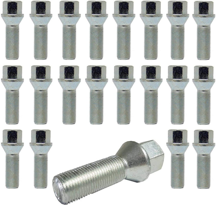 TRACER 20 Radschrauben Radbolzen M12x1,5 28mm Kegelbund kompatibel mit Audi BMW VW Chrysler Citroen