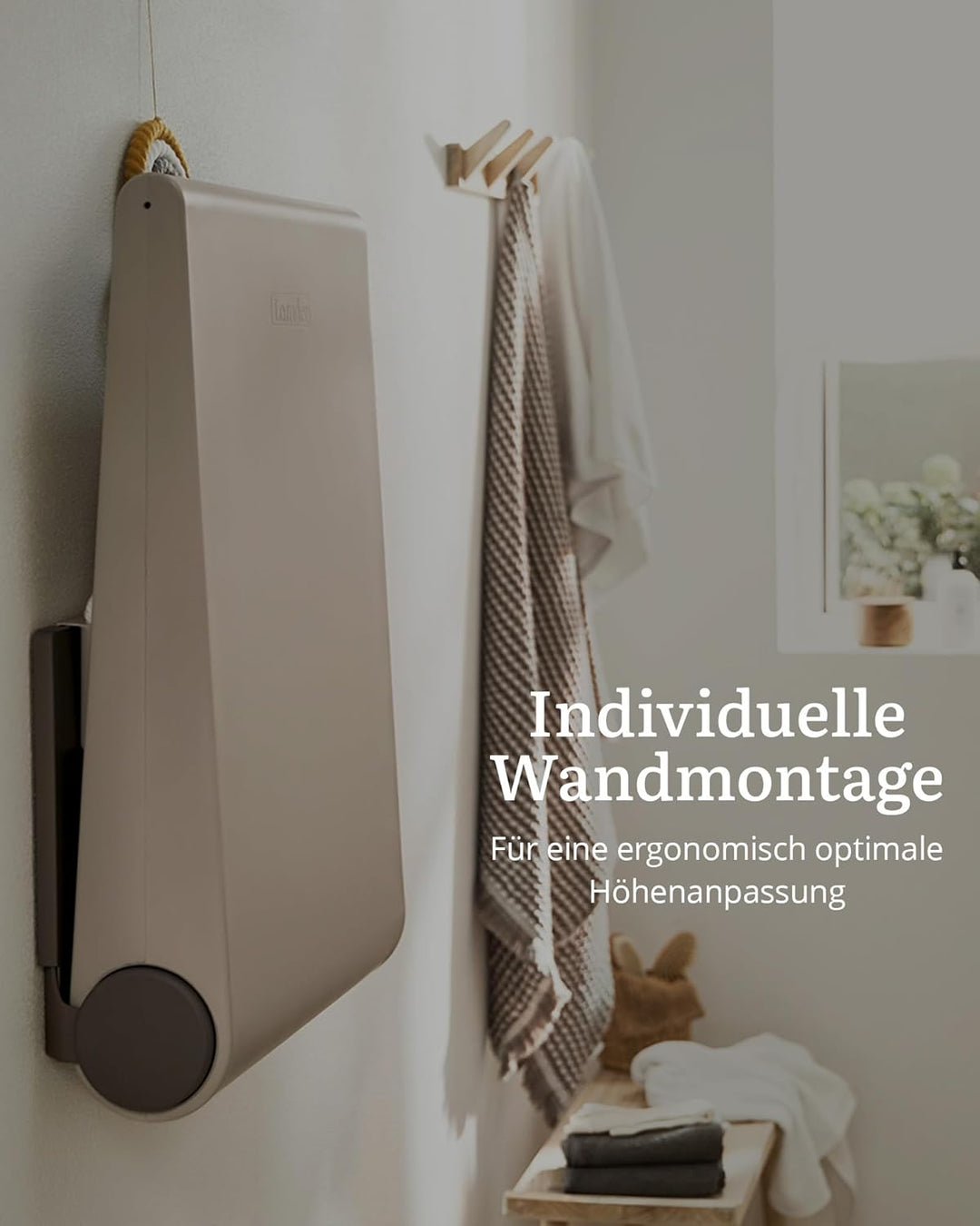 Leander Wally™-Wandwickeltisch Cappuccino - Klappbare Wickelkommode für Wandmontage - Wickeltisch Or