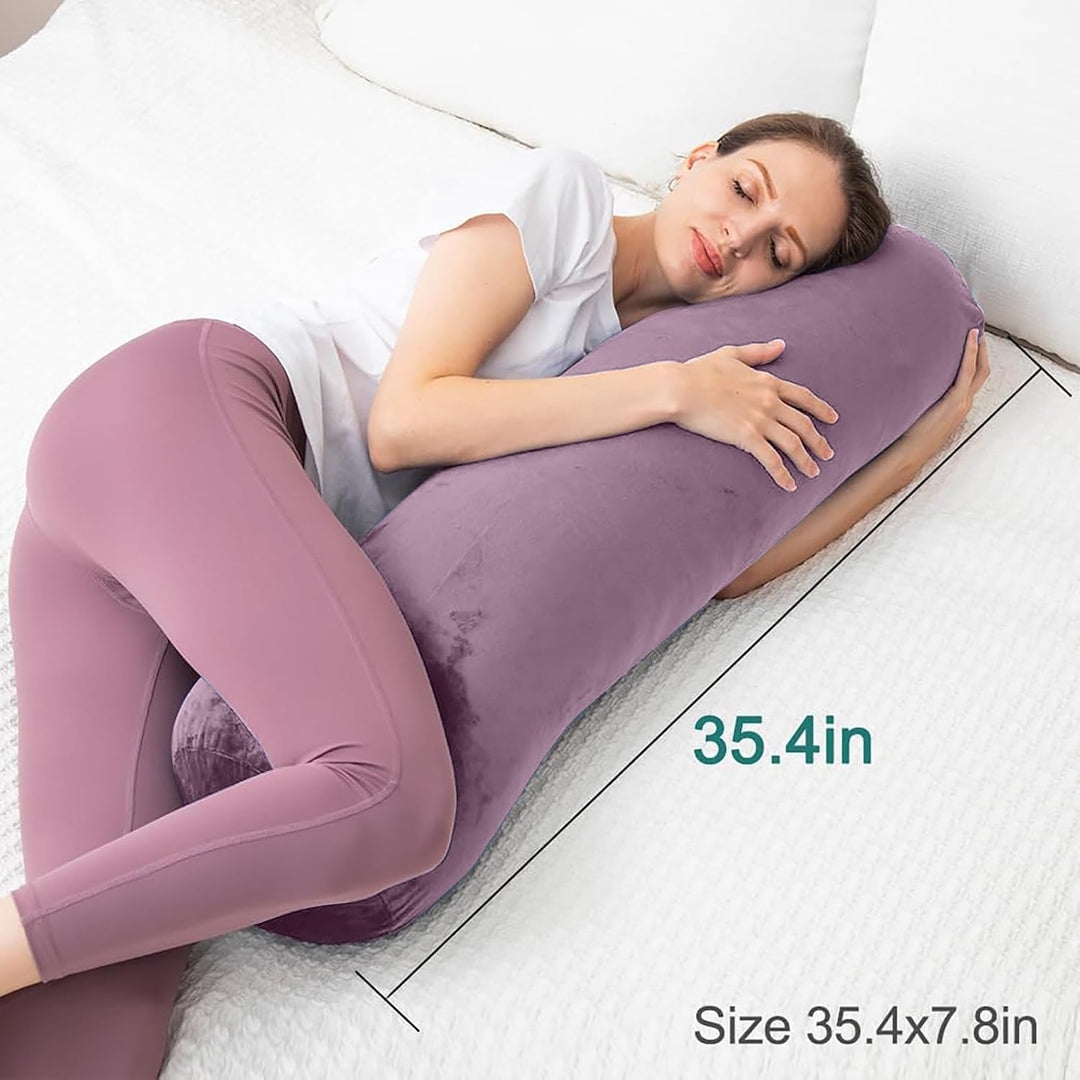 Body Pillow for Adults, Full Body Pilllow for Sleeping, Long Round Cervical Pillow, Bolster Side Sle