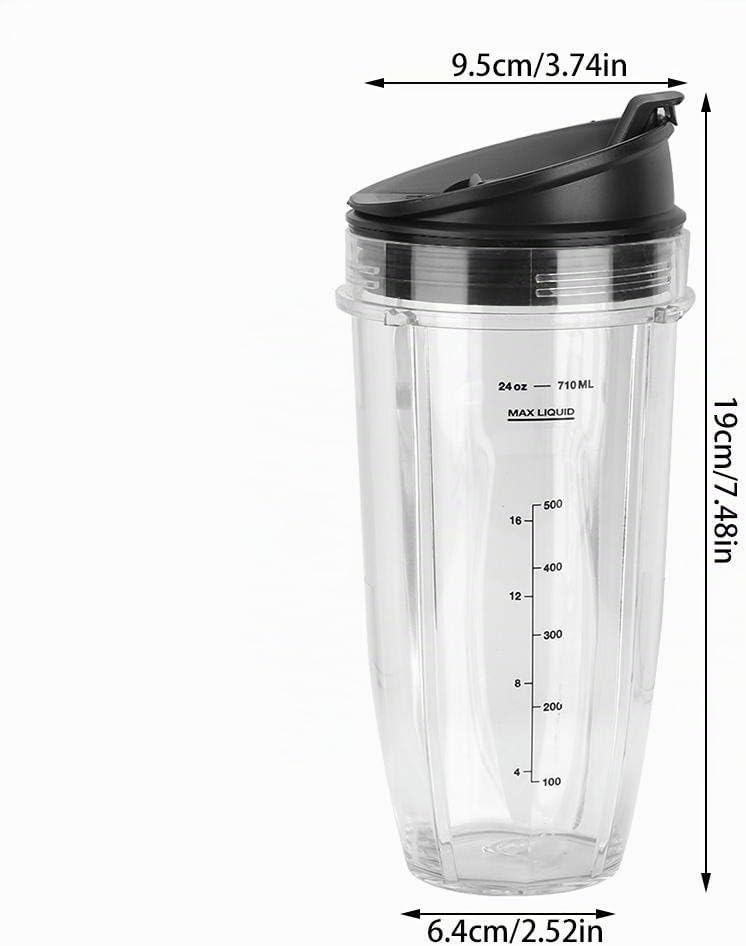 18oz, 24oz, 32oz Ersatzteile, Ersatzbecher + Deckelteilset für 900W 1000W Mixer MEHRWEG VERPACKUNG(2