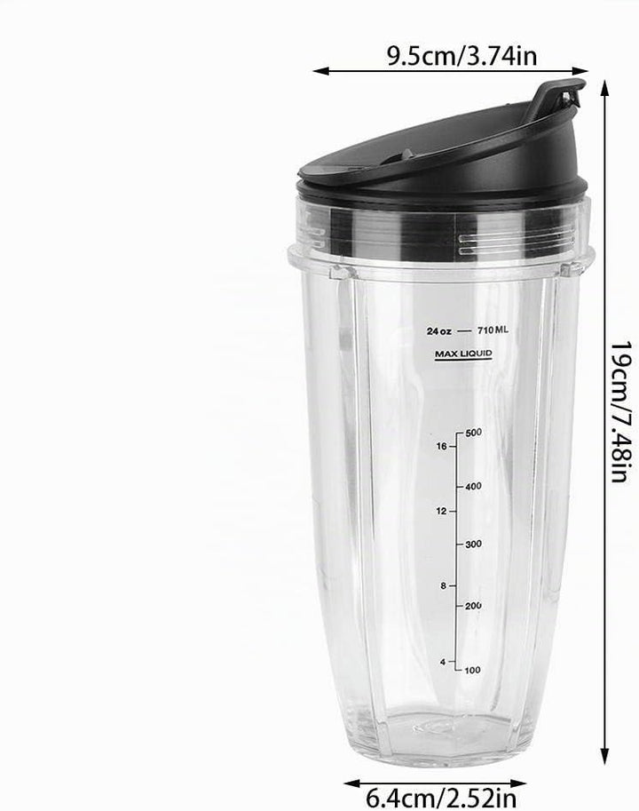 18oz, 24oz, 32oz Ersatzteile, Ersatzbecher + Deckelteilset für 900W 1000W Mixer MEHRWEG VERPACKUNG(2