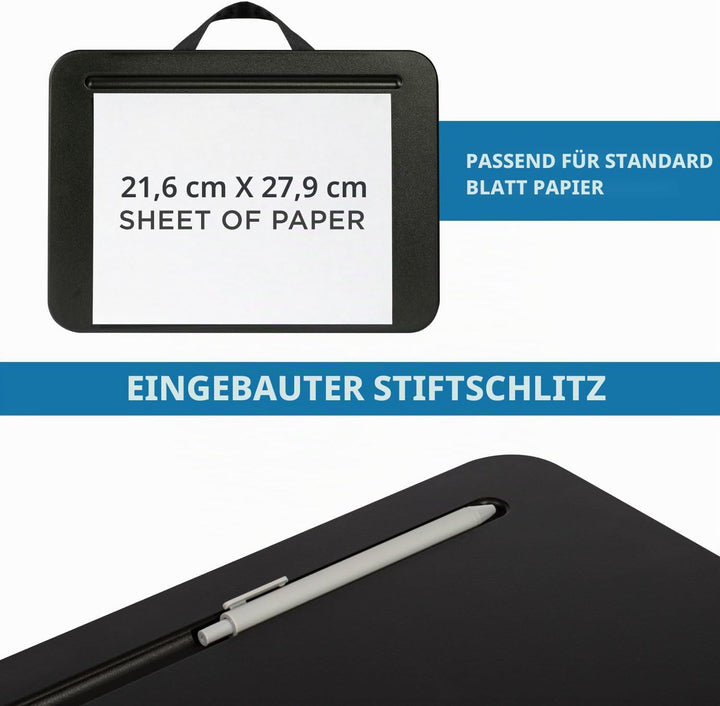 LapGear Kompaktes Schosstablett, für Laptops bis 15 Zoll (38 cm), Schwarz, Stil-Nr. 43108 Schwarz Si