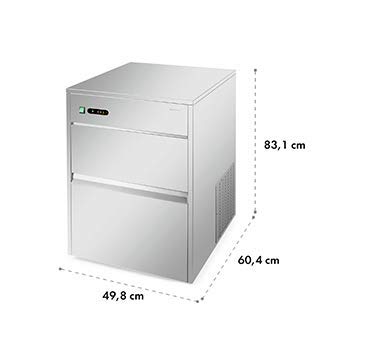 Klarstein Powericer Profi-Eiswürfelmaschine - Eiswürfelbereiter, Ice Maker, LED, geschmacksneutrale