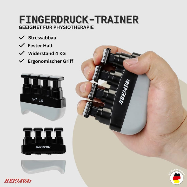 HEPJAVAs SIX-HANDKRAFT-SET 6in1 Handtrainer/Fingertrainer bestehend aus Griffkraft, Fingerdruck & Un