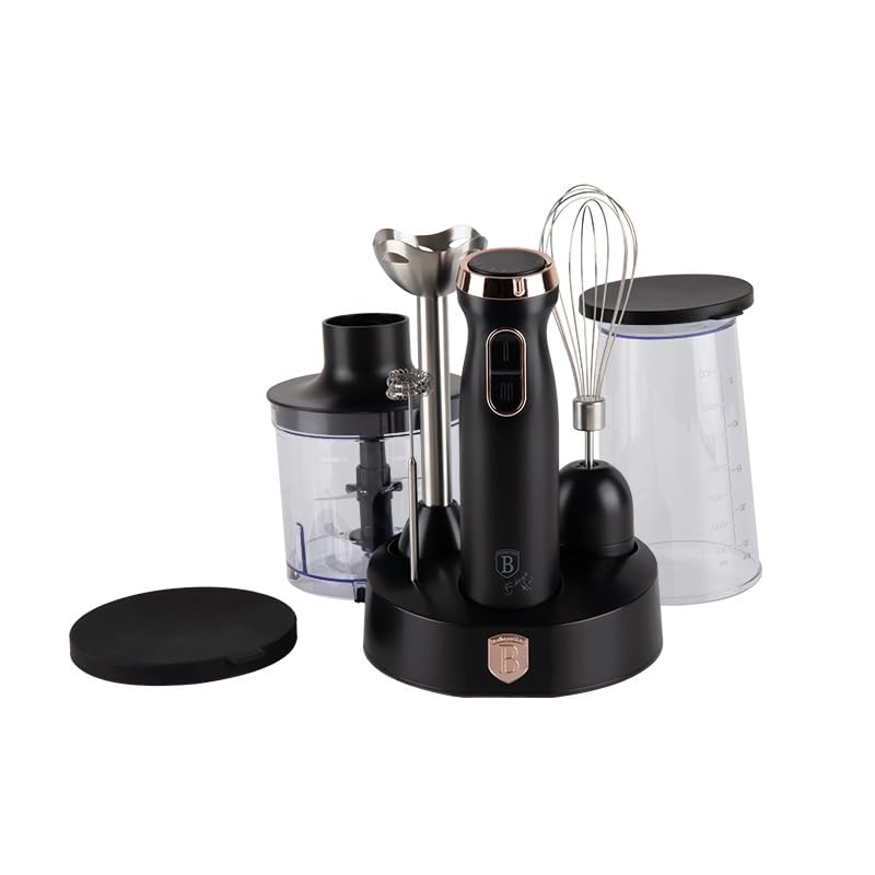 Berlinger Haus Stabmixer mit Zubehör 6 Stück Black Rose Collection BH-9561, Black Rose